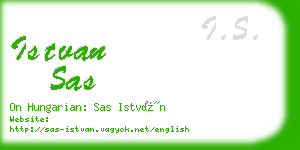 istvan sas business card